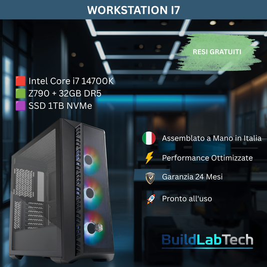 Workstation BLT PRO-WORK | i7-14700K | 32GB DDR5 | SSD 1TB | WiFi