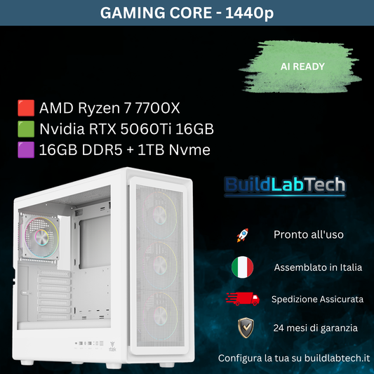 PC Gaming Ryzen 7 7700X + RTX 5060 Ti 16GB | 16GB DDR5 | Windows 11 Pro