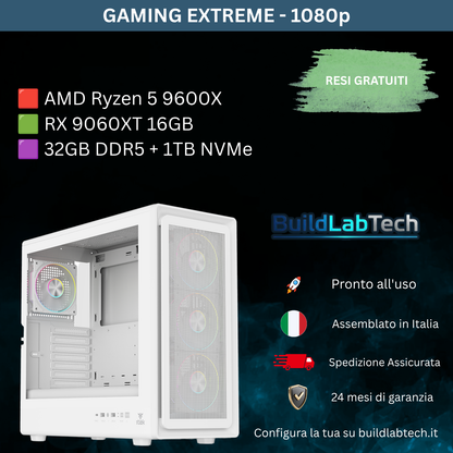 PC Gaming Ryzen 5 9600X - RX 9060 XT 16GB - 32GB DDR5 - RGB