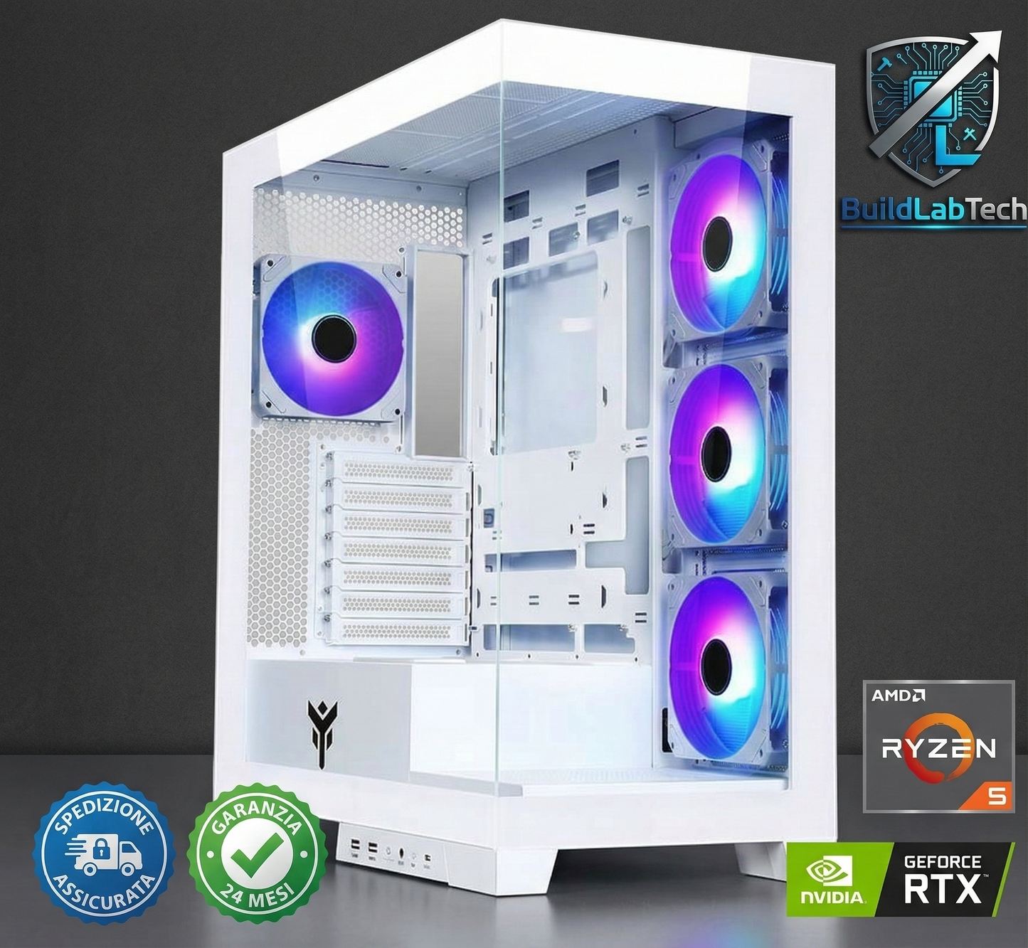 PC Gaming ICE White Edition | Ryzen 5 7600X | RTX 5060 | 32GB DDR5